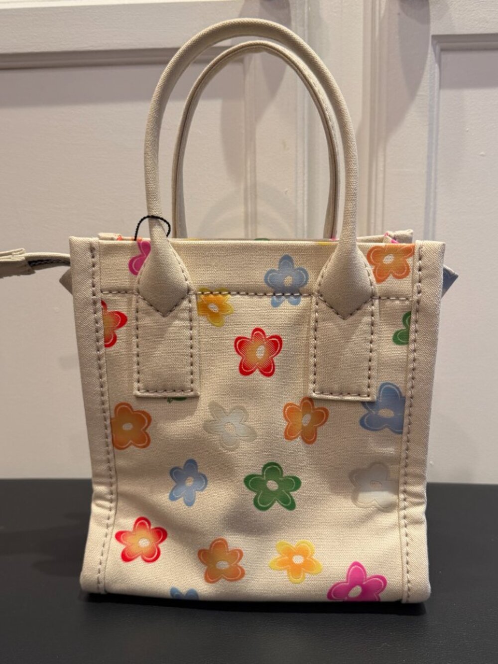 NWT Marc Jacobs Flower Print Canvas Small Standard Supply Tote Bag - Picture 4 of 10